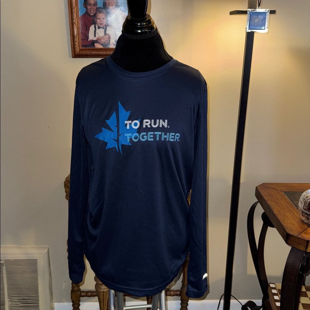 Navy Brooks Long Sleeve Running Top